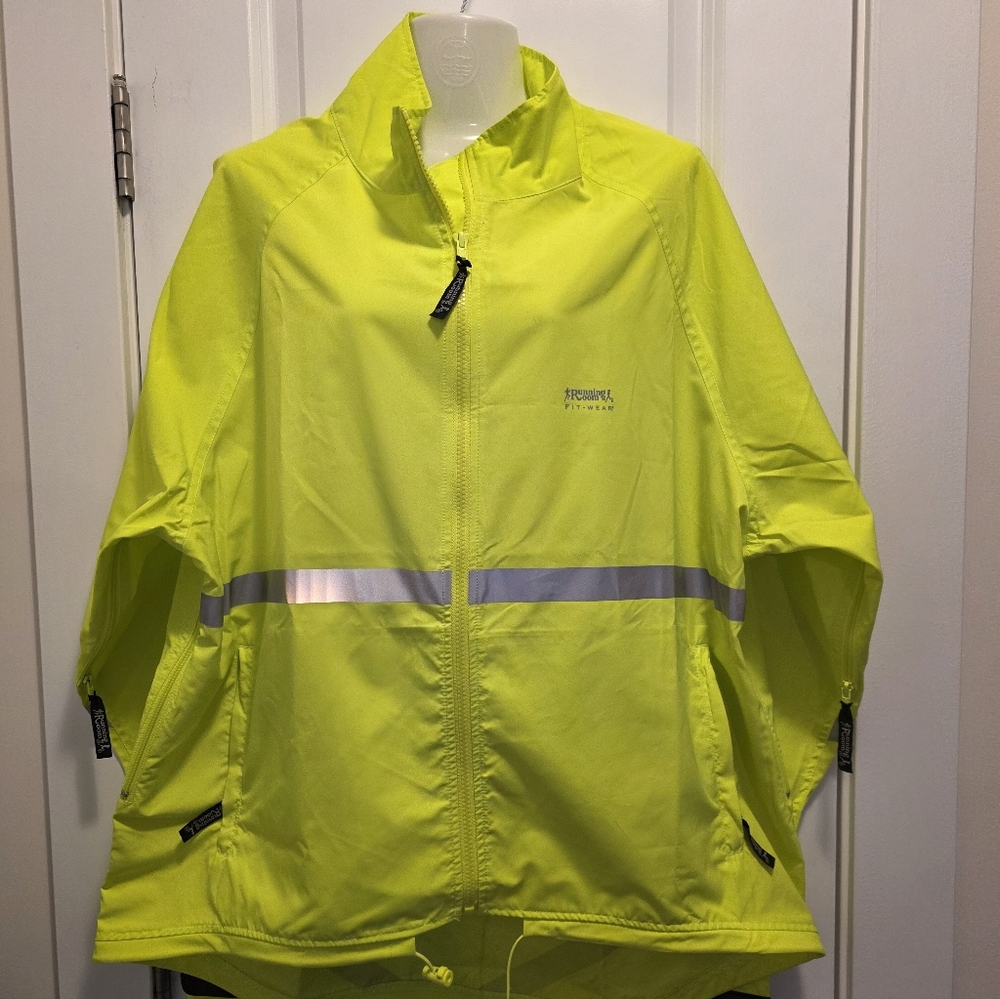 Neon Yellow Reflective Running / Biking  Jacket Women Or Men